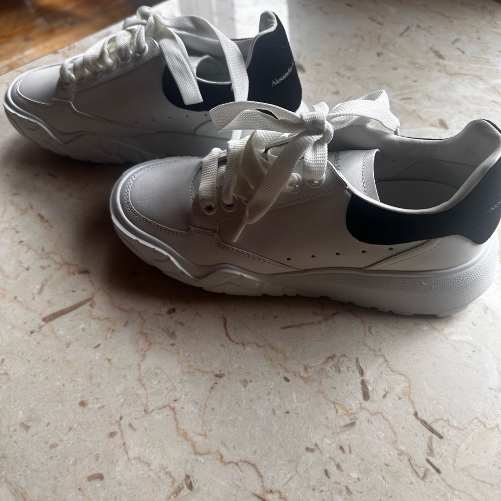 Alexander McQueen White and Black Sneakers